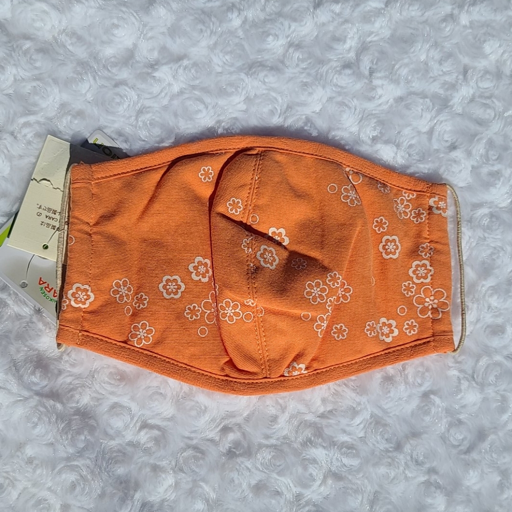 1 orange Adult flower prints Hikosen Cara Mask